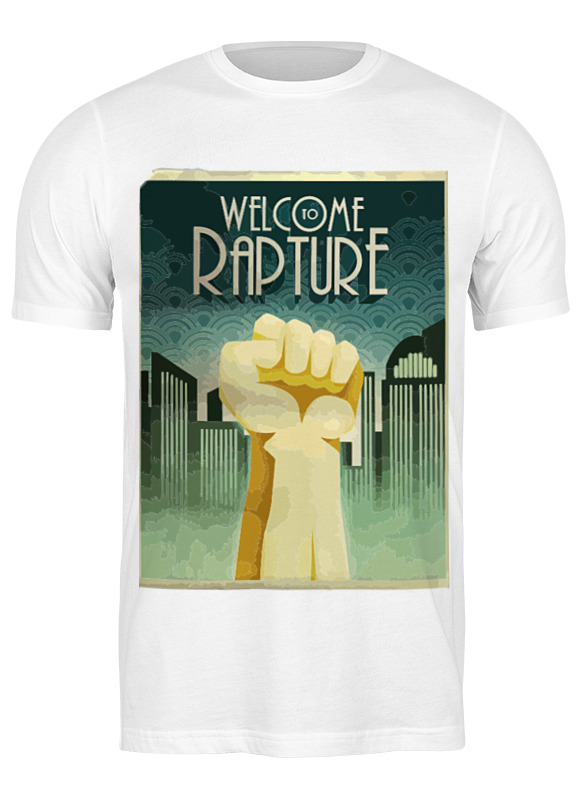 

Футболка мужская Printio Welcome to rapture белая XL, Белый, Welcome to rapture