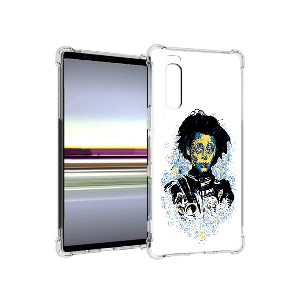 

Чехол MyPads Tocco для Sony Xperia 5 парень черно-белый абстракция (PT139963.234.535), Прозрачный, Tocco