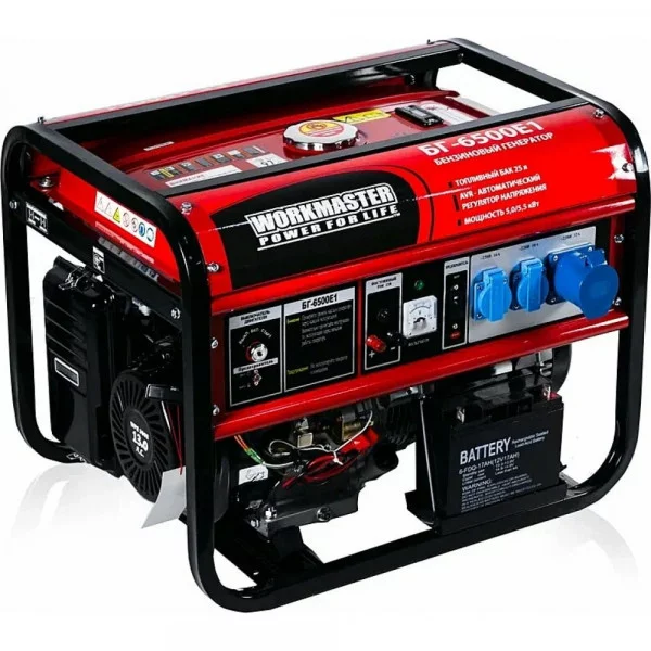

Бензиновый генератор WorkMaster БГ-6500E1