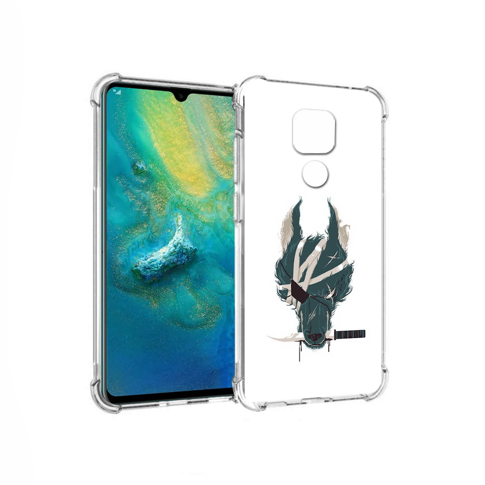 

Чехол MyPads Tocco для Huawei Mate 20x волк-разбойник (PT124578.30.271), Прозрачный, Tocco
