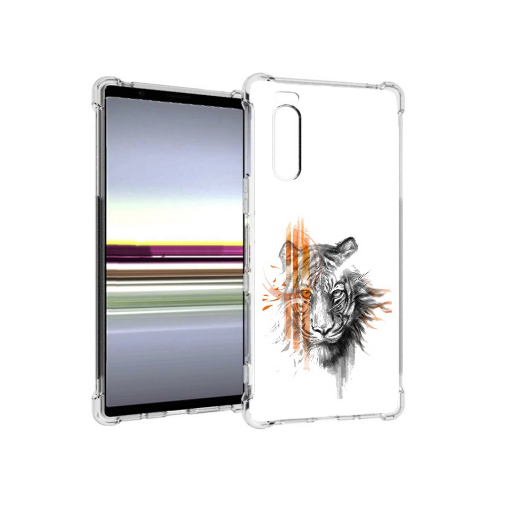 

Чехол MyPads Tocco для Sony Xperia 5 огненный тигр (PT139963.234.526), Прозрачный, Tocco