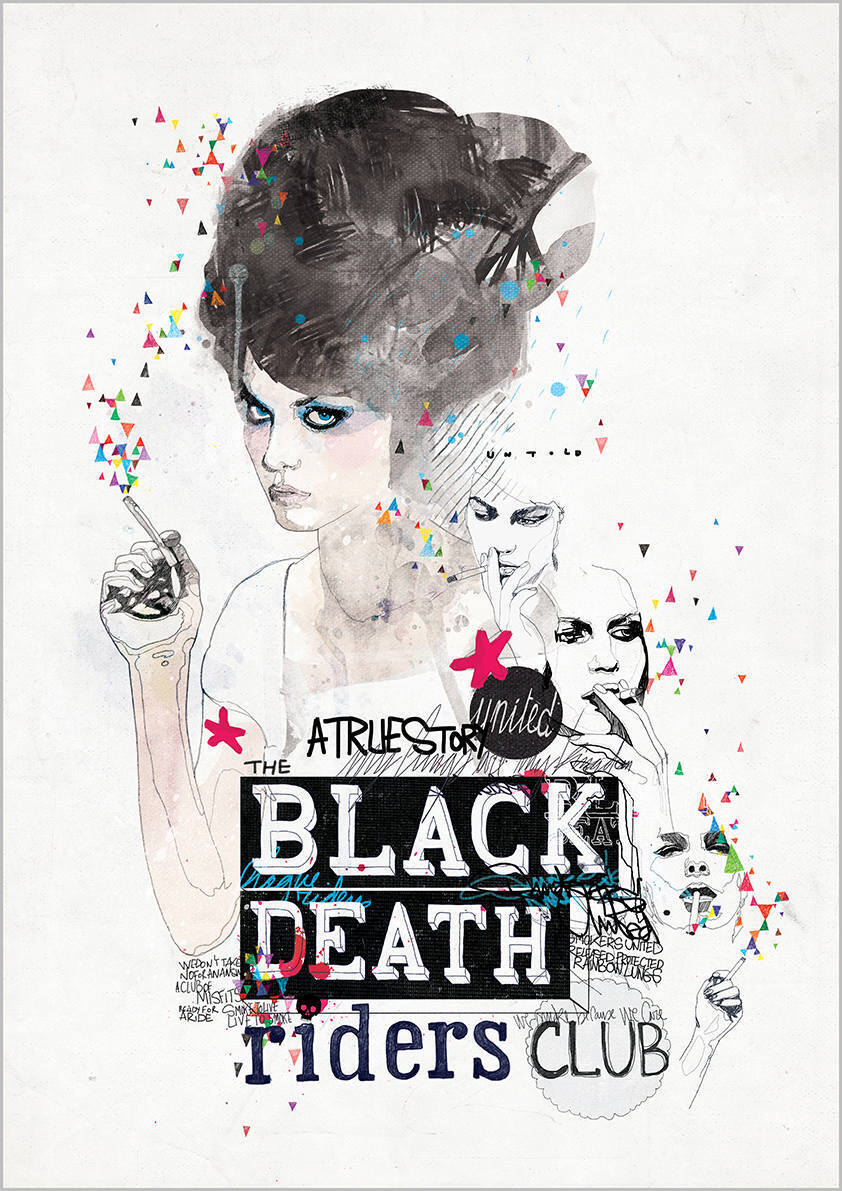 

Большой постер на стену The Black Death Riders 40х50 см без рамы, MDPCLUB