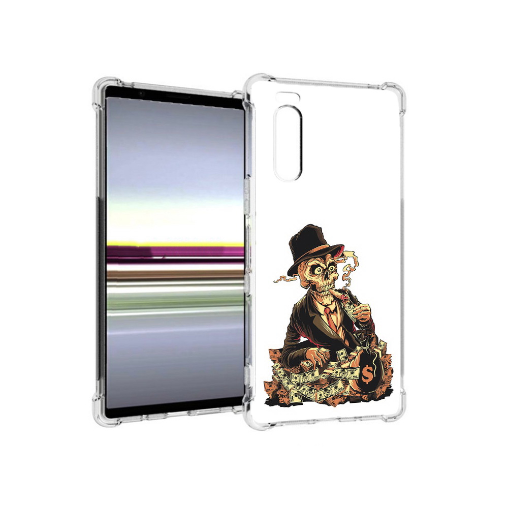 

Чехол MyPads Tocco для Sony Xperia 5 нарисованный череп с сигаретой (PT139963.234.515), Прозрачный, Tocco