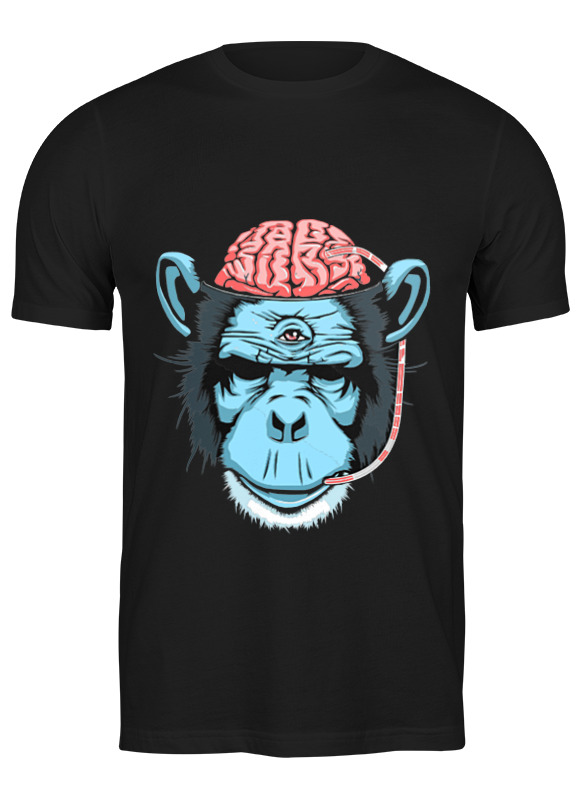 

Футболка мужская Printio Brainmonkey черная XL, Черный, Brainmonkey