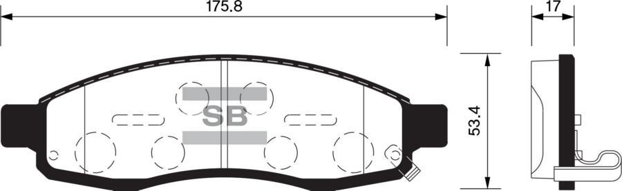 

Тормозные колодки Sangsin brake передние дисковые SP1455
