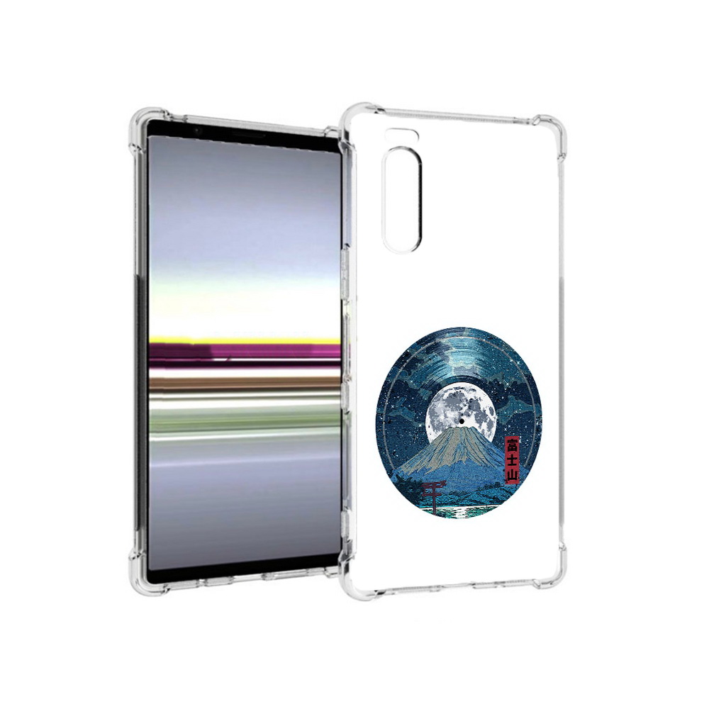 

Чехол MyPads Tocco для Sony Xperia 5 нарисованная виниловая гора с луной, Прозрачный, Tocco