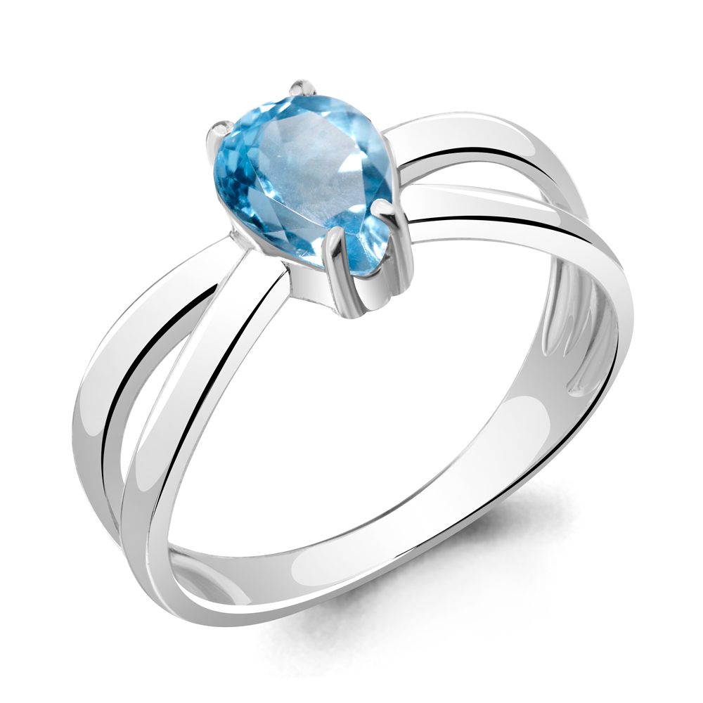 

Кольцо из серебра с топазом р. Aquamarine 6955205, 6955205_925_р