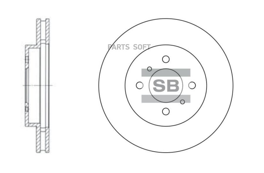 

Диск тормозной передний Sangsin SD4309