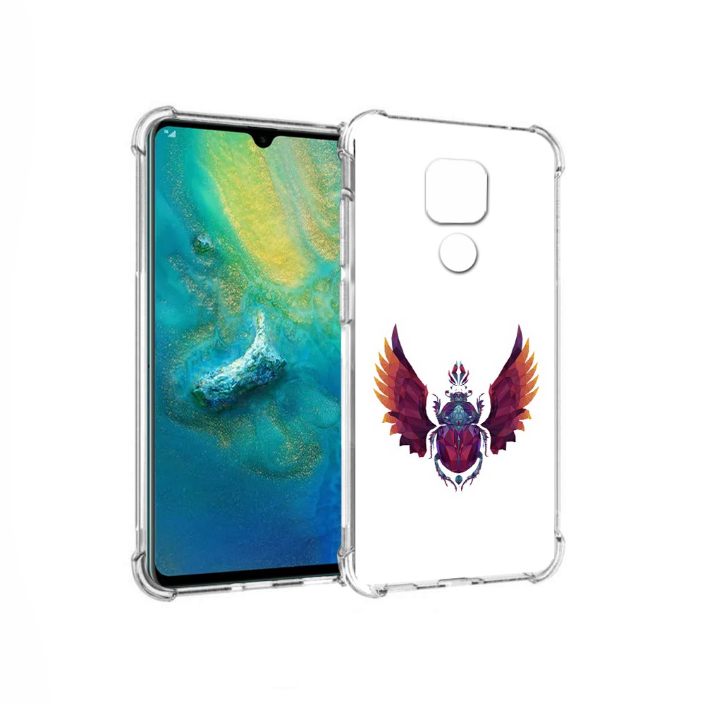 

Чехол MyPads Tocco для Huawei Mate 20x алмазный скоробей (PT124578.30.219), Прозрачный, Tocco