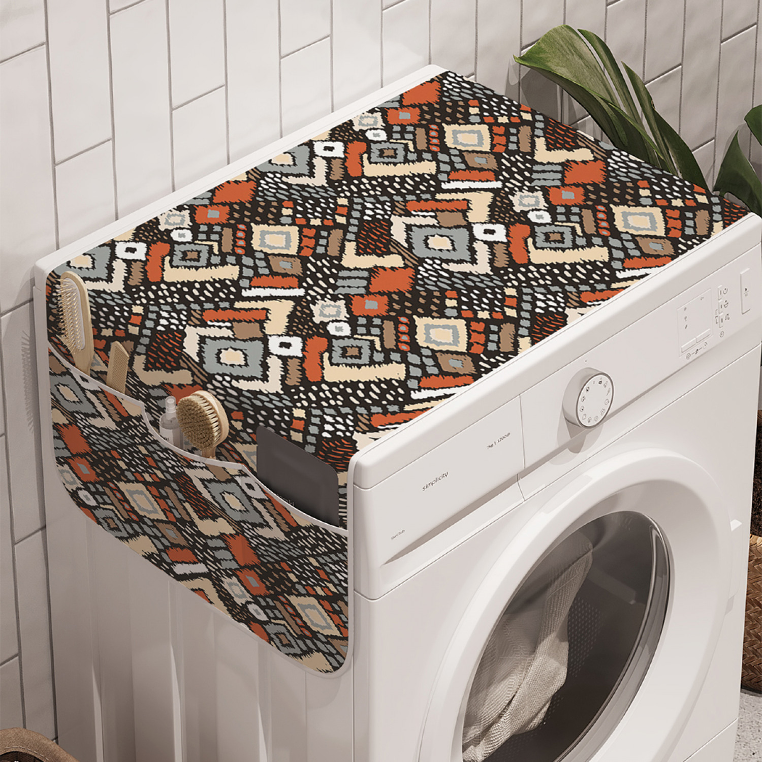 

Органайзер для хранения Ambesonne "Африканский паттерн" на стиральную машину, 45x120 см, Африканский паттерн