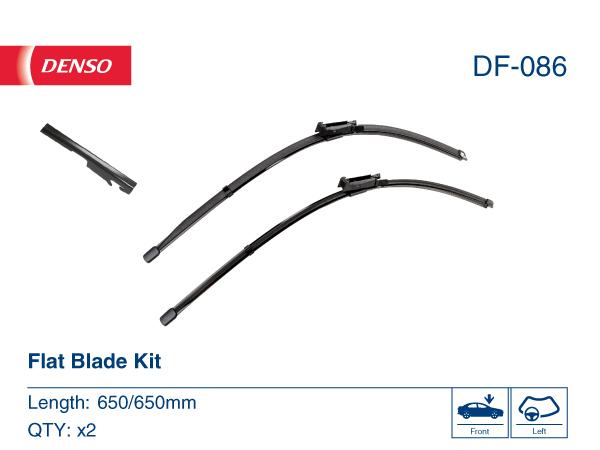 

Щетка стеклоочистителя 650/650 мм бескаркасная комплект 2 шт denso df-086