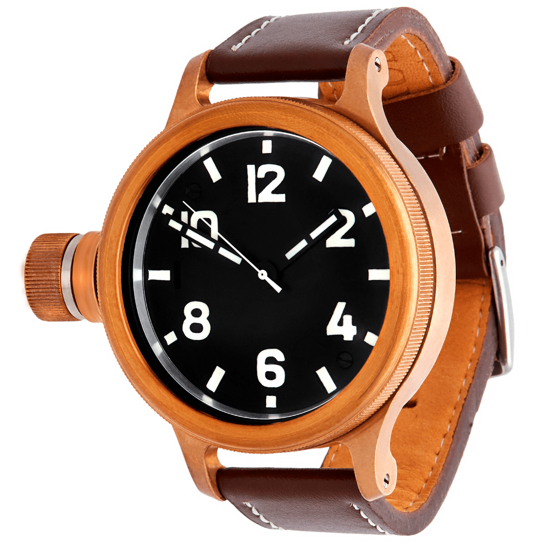 Наручные часы унисекс Златоустовский часовой завод 195ЧСБ-л коричневые