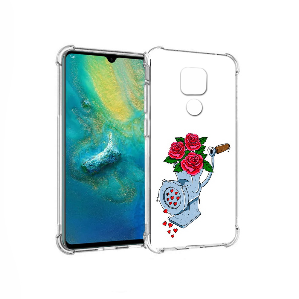 

Чехол MyPads Tocco для Huawei Mate 20x Цветочные сердца (PT124578.30.199), Прозрачный, Tocco