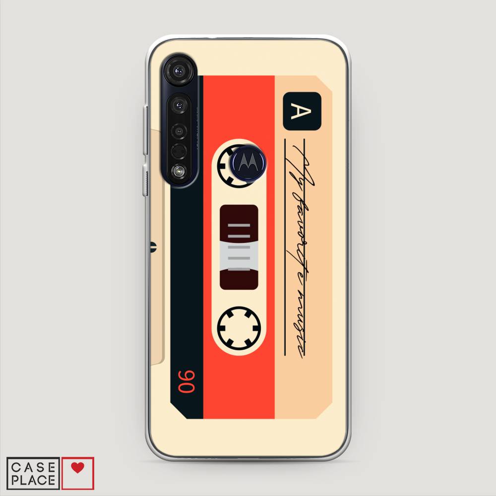 

Чехол на Motorola Moto G8 Plus "Бежевая кассета", Черный;красный;бежевый, 241450-6