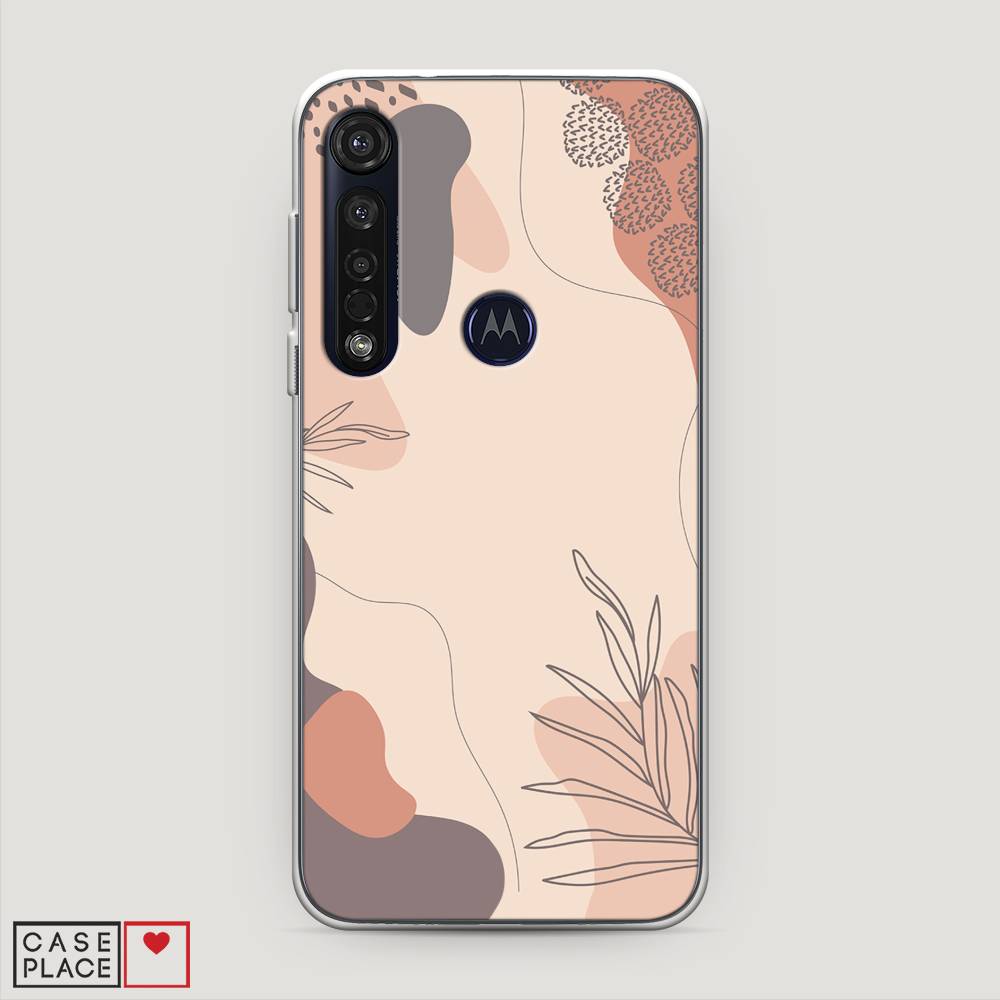 

Чехол на Motorola Moto G8 Plus "Нюдовые тона", Коричневый;серый, 241450-4