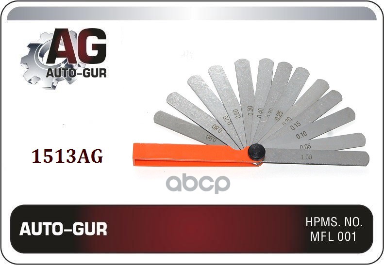 

Набор Щупов 13 Листов (0,05-1,0 Мм) 100мм Auto-GUR арт. 1513AG