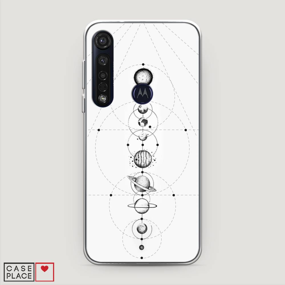 

Чехол на Motorola Moto G8 Plus "Парад планет", Серый, 241450-2