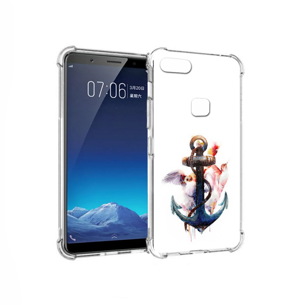 

Чехол MyPads Tocco для Vivo X20 якорь с птицами (PT108350.433.703), Прозрачный, Tocco