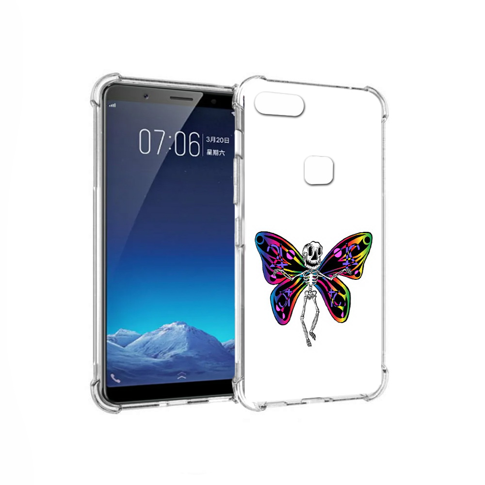 

Чехол MyPads Tocco для Vivo X20 эффект бабочки (PT108350.433.701), Прозрачный, Tocco