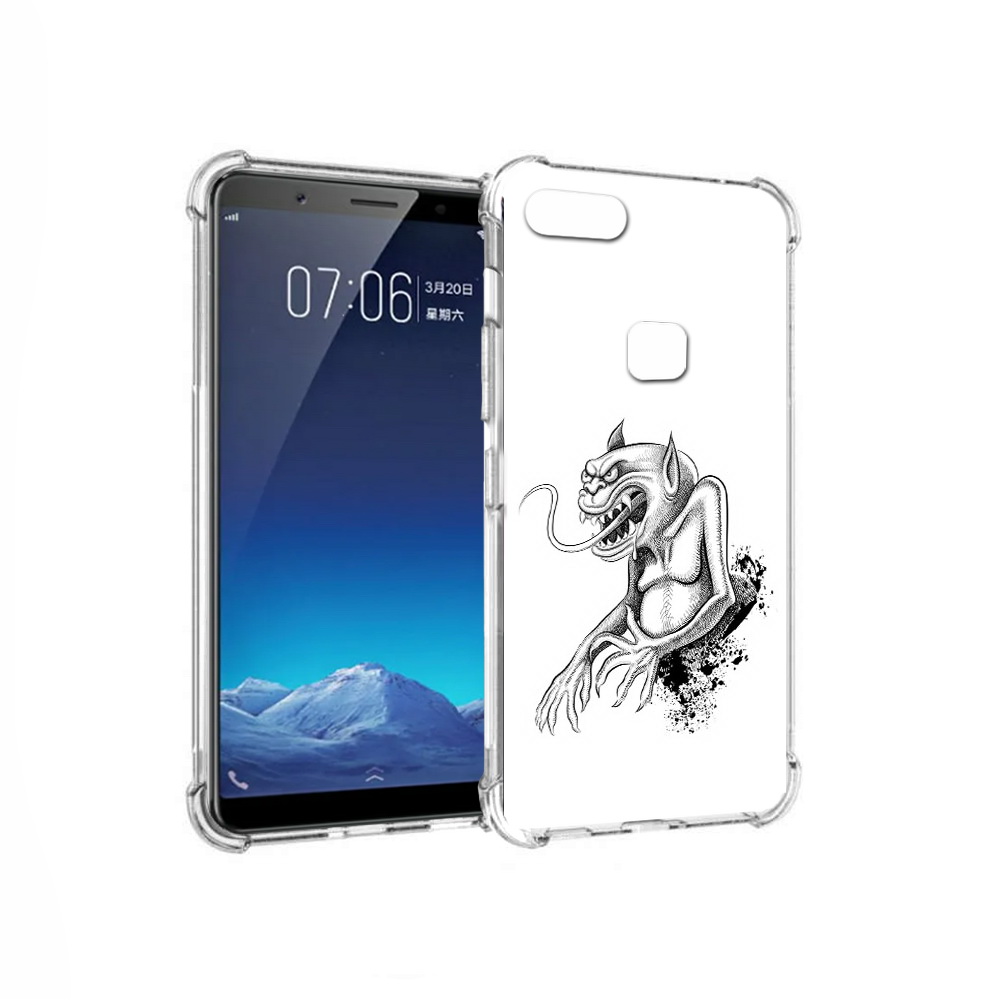 

Чехол MyPads Tocco для Vivo X20 чорт (PT108350.433.692), Прозрачный, Tocco