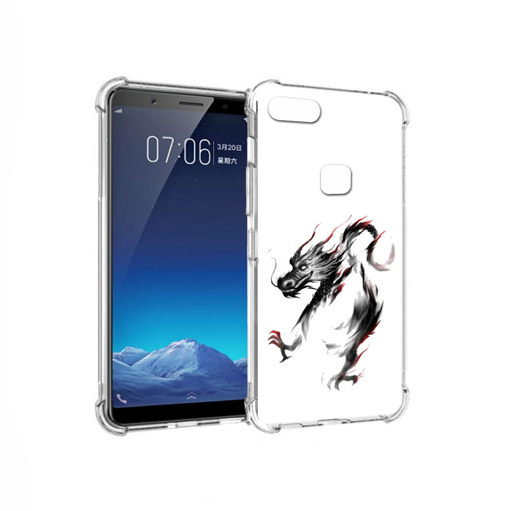 

Чехол MyPads Tocco для Vivo X20 черный дракон (PT108350.433.690), Прозрачный, Tocco