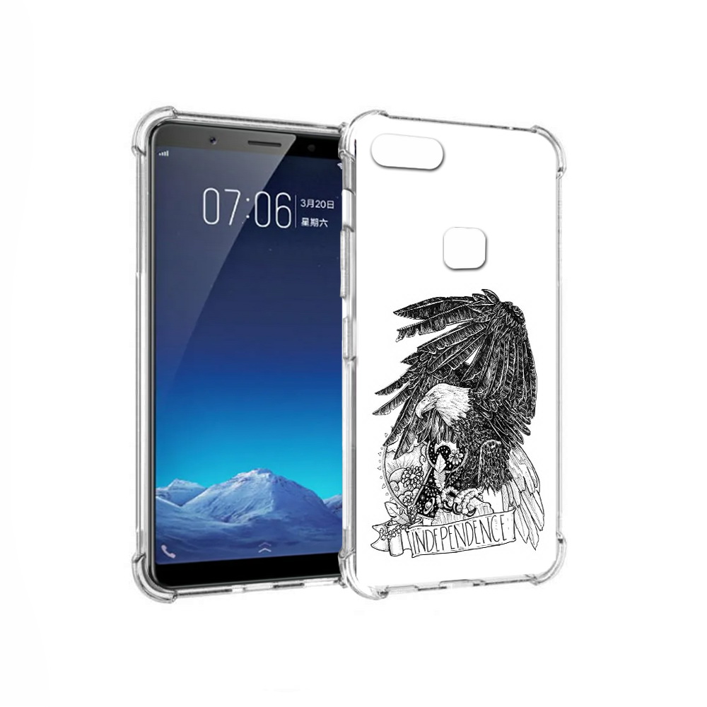 

Чехол MyPads Tocco для Vivo X20 черно белый сокол (PT108350.433.688), Прозрачный, Tocco