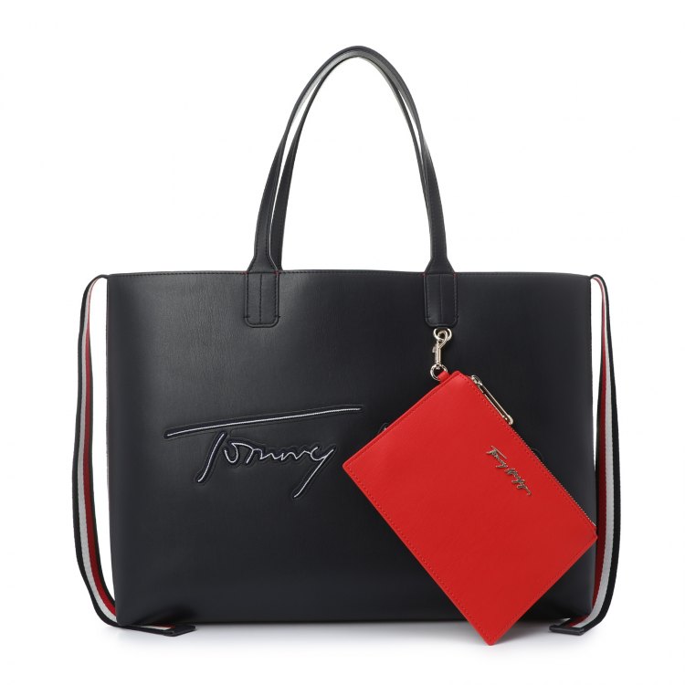 

Шоппер женский Tommy Hilfiger AW0AW09707 темно-синий, AW0AW09707