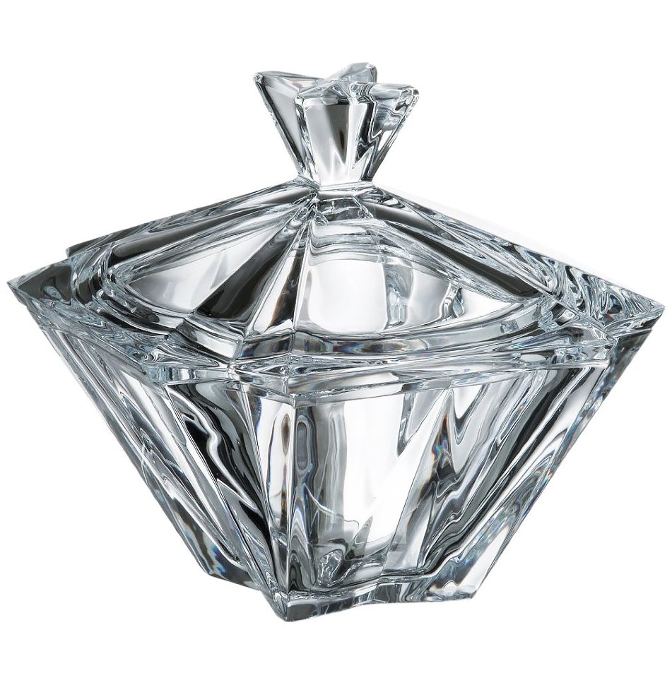 

Ваза для конфет 15 см с крышкой Crystalite Bohemia "Метрополитэн Без декора" 088031