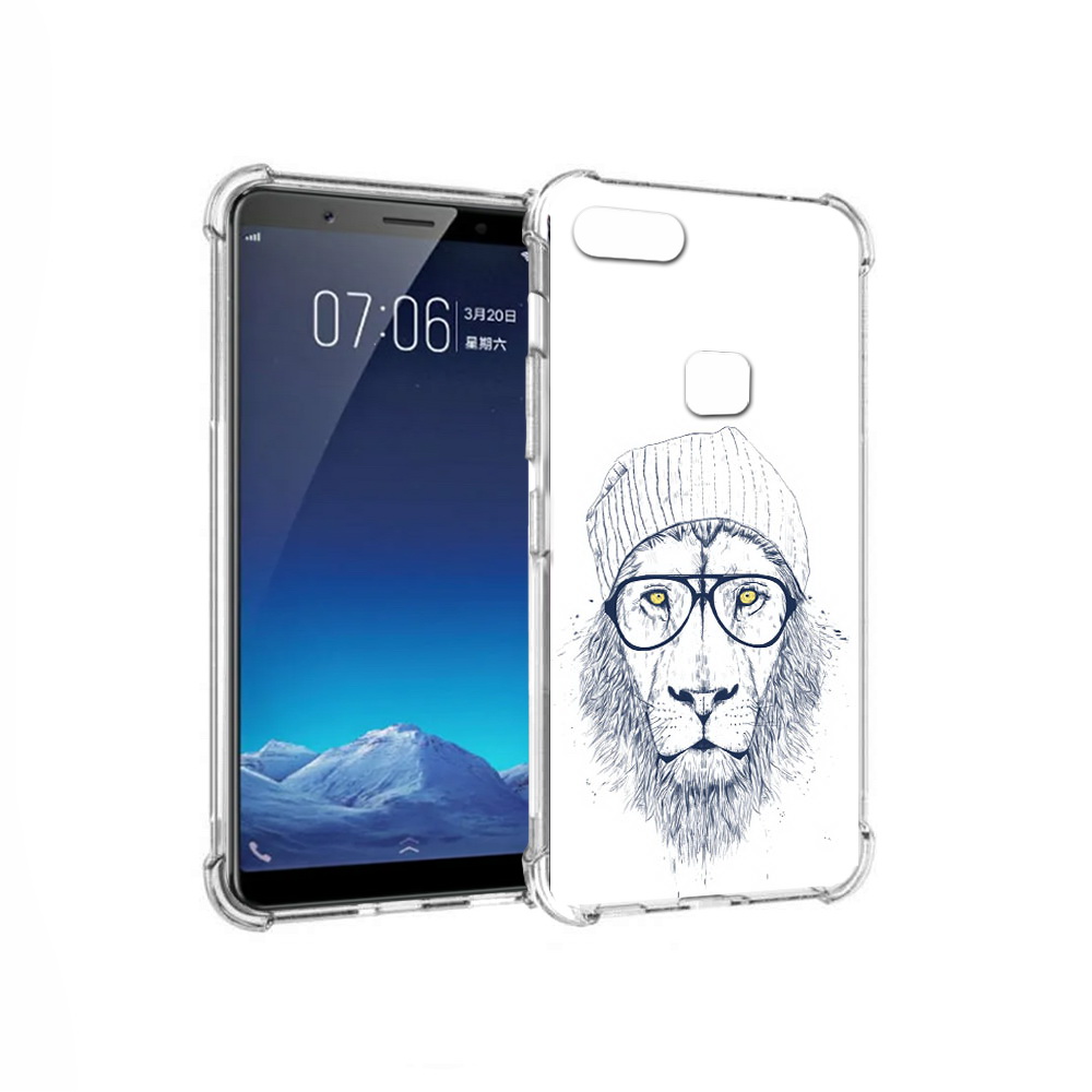 

Чехол MyPads Tocco для Vivo X20 хиппи лев (PT108350.433.663), Прозрачный, Tocco