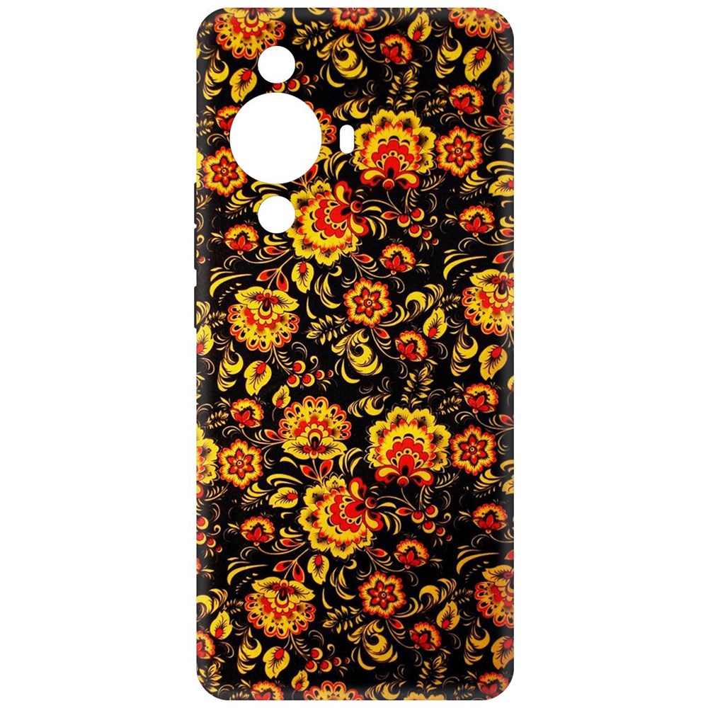 

Чехол-накладка Krutoff Soft Case Хохлома для Huawei Nova 11 Pro, Черный