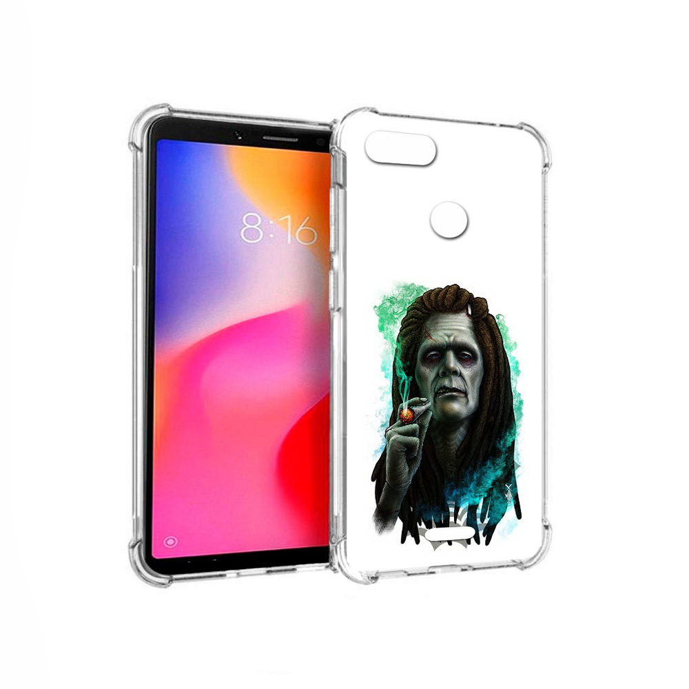 

Чехол MyPads Tocco для Xiaomi Redmi 6 зеленый мужчина с сигаретой (PT113762.304.360), Прозрачный, Tocco