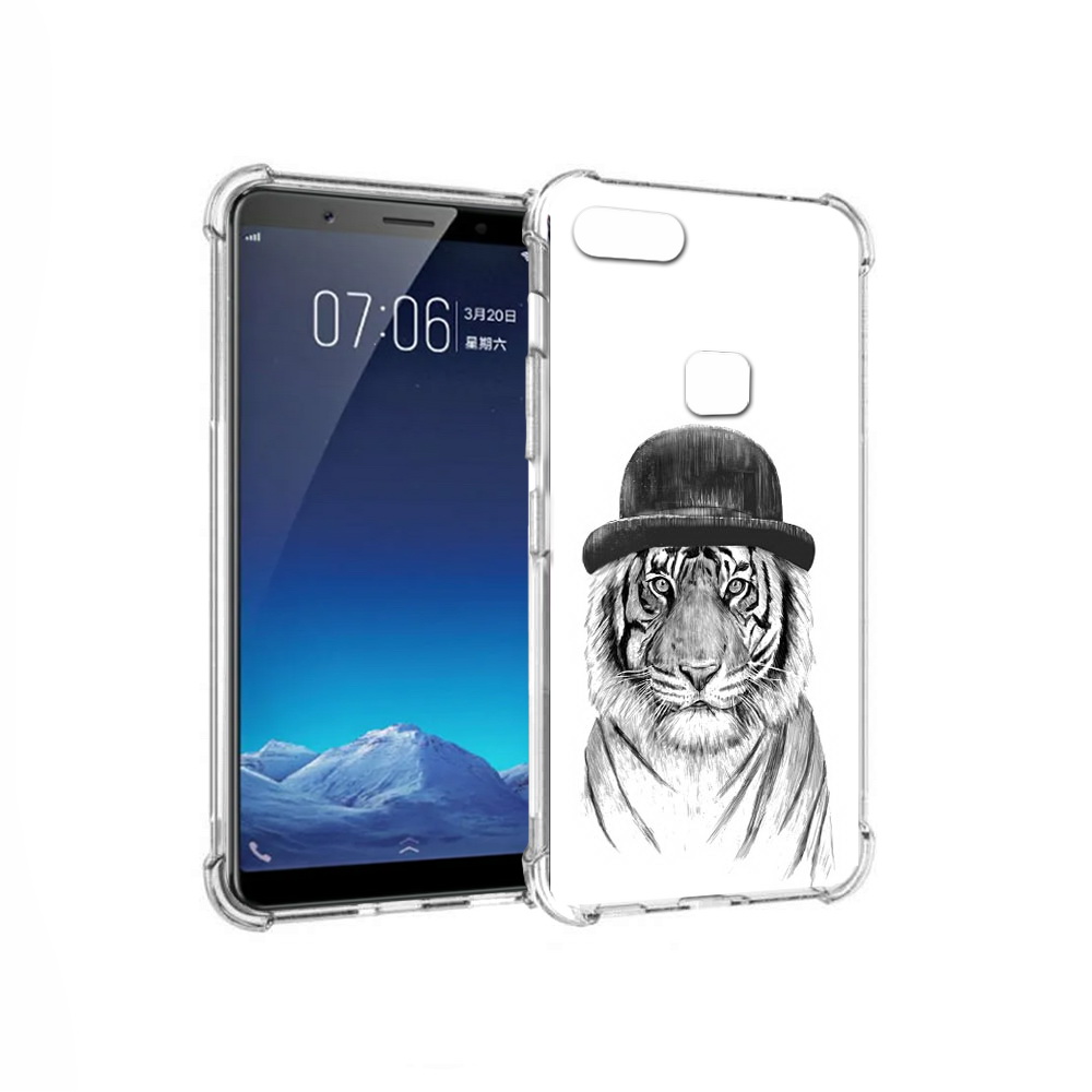 

Чехол MyPads Tocco для Vivo X20 тигр британец (PT108350.433.641), Прозрачный, Tocco
