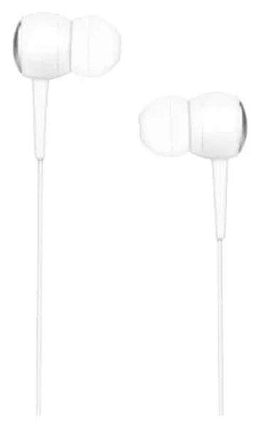 

Наушники вакуумные AUX разъём с МК и рег.громкости длина 1.2м More choice G21 White (повре