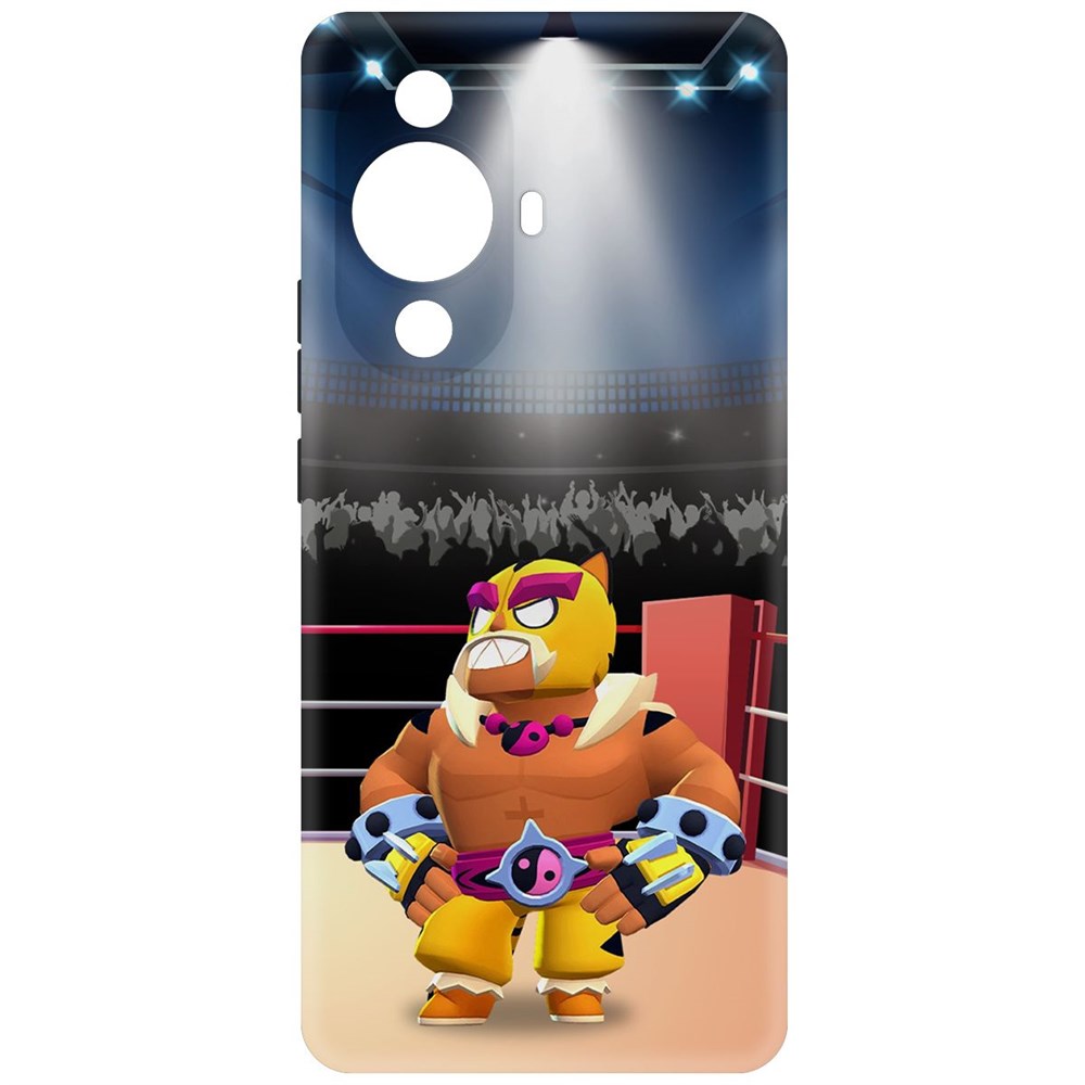 

Чехол-накладка Krutoff Soft Case Brawl Stars - Эль Тигро для Huawei Nova 11 Pro, Черный