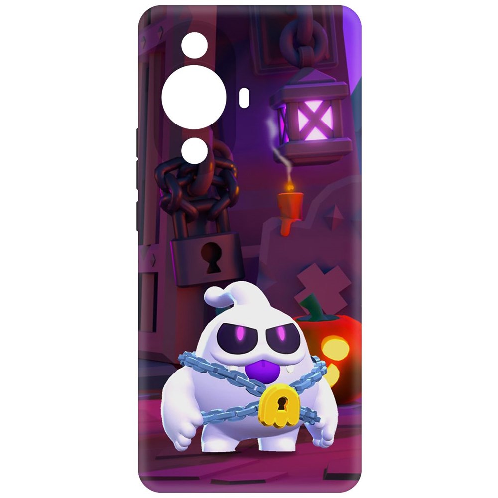 

Чехол-накладка Krutoff Soft Case Brawl Stars - Призрак Скуик для Huawei Nova 11 Pro, Черный