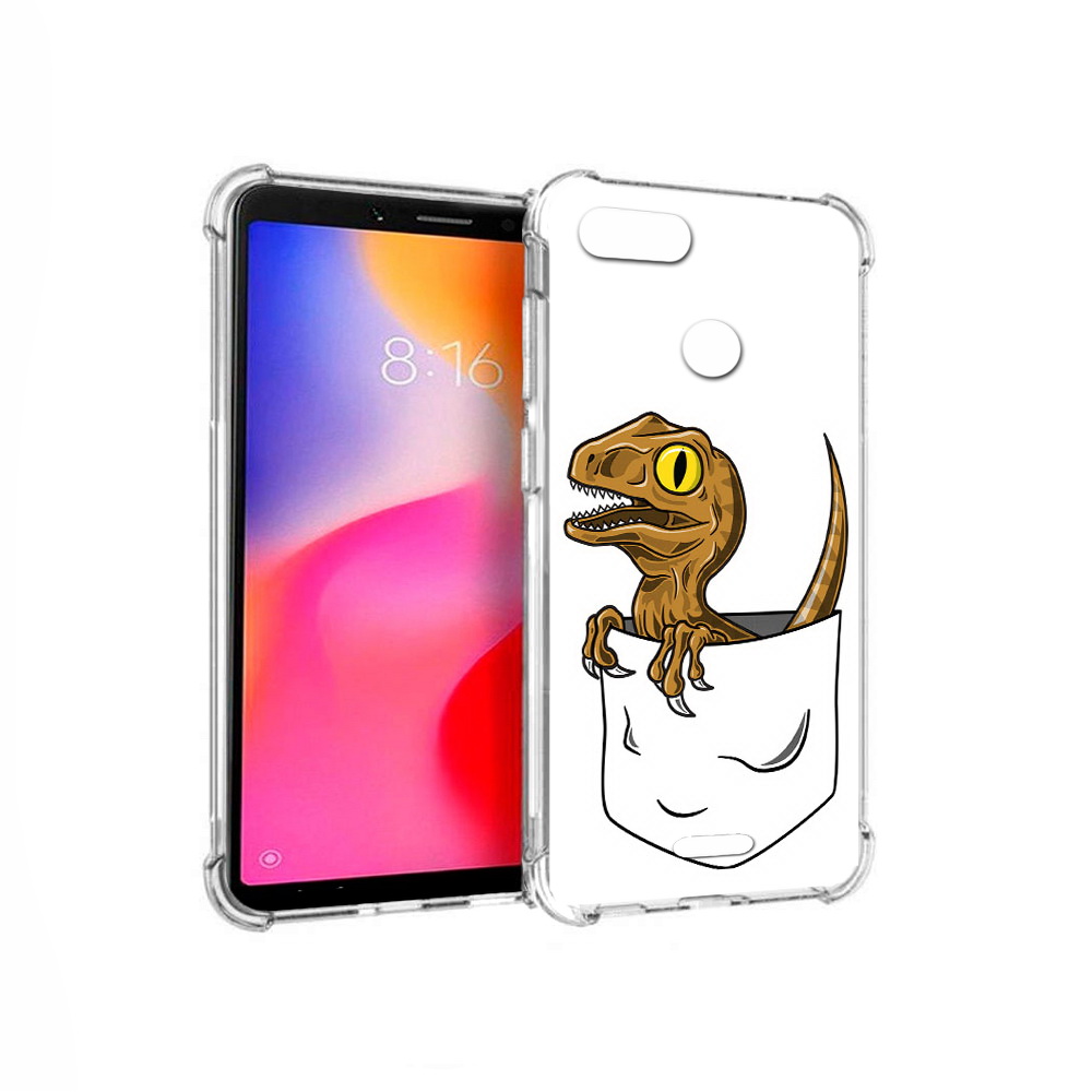 

Чехол MyPads Tocco для Xiaomi Redmi 6 динозавр в кармане (PT113762.304.327), Прозрачный, Tocco