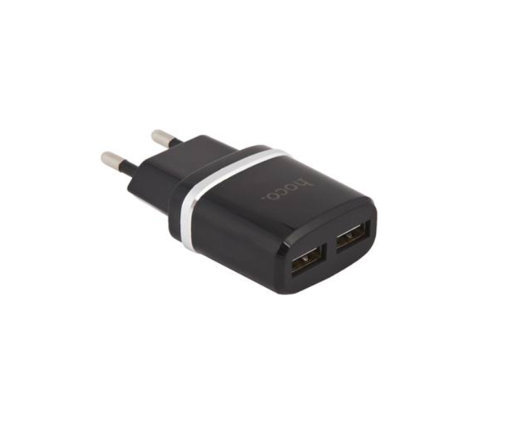 

СЗУ 2USB 2.4A для Lightning 8-pin Hoco C12 Black (повреждена упаковка)