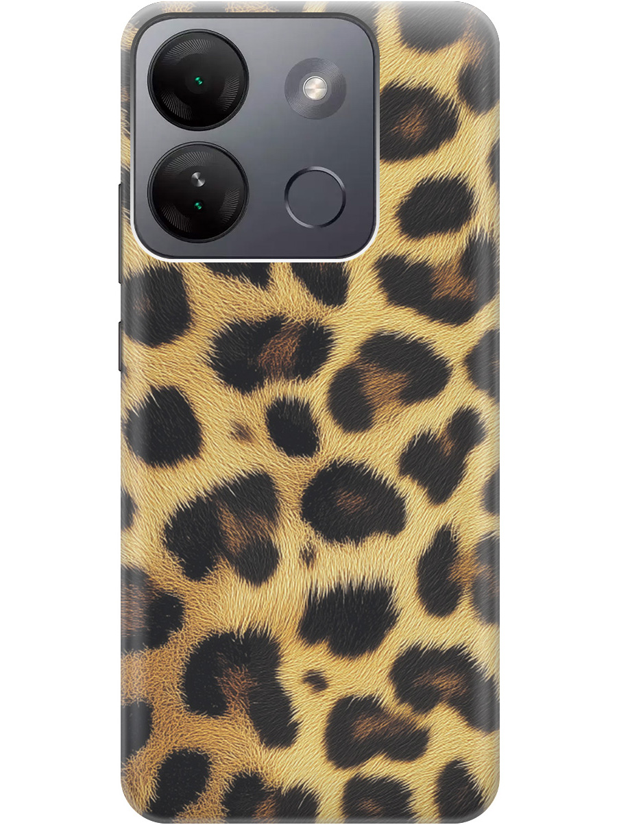 

Силиконовый чехол на Infinix Smart 7 HD с принтом "Леопардовый паттерн", Прозрачный;желтый;черный, 769392032