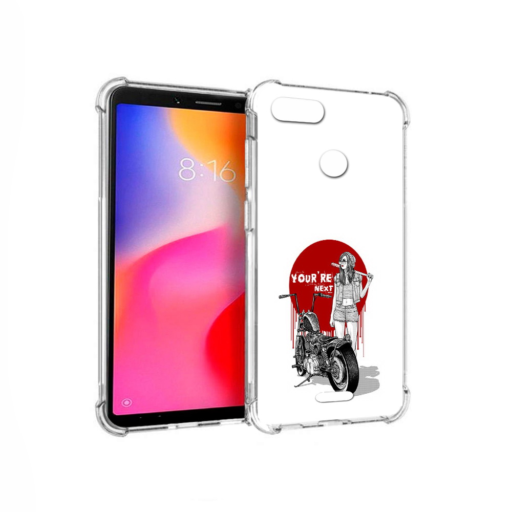 

Чехол MyPads Tocco для Xiaomi Redmi 6 девушка с мотоциклом (PT113762.304.315), Прозрачный, Tocco