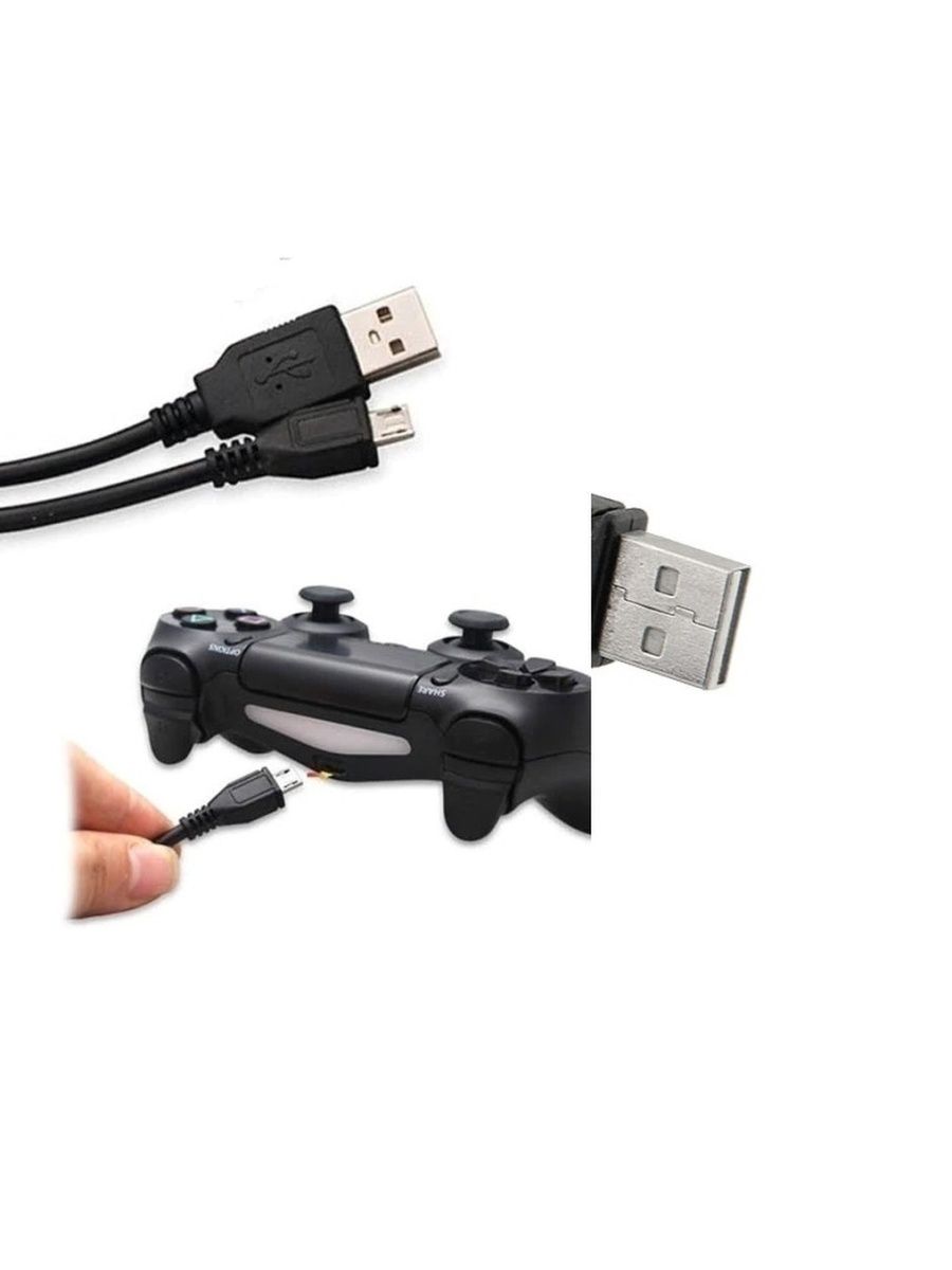 USB кабель для геймпада Dualshock 4 microUSB длина 60 см