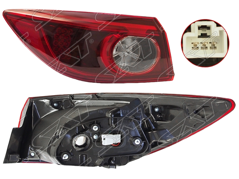 фото Фонарь задний mazda 3/axela 16-19 lh (левый) led 4d sat арт. st-216-1999l