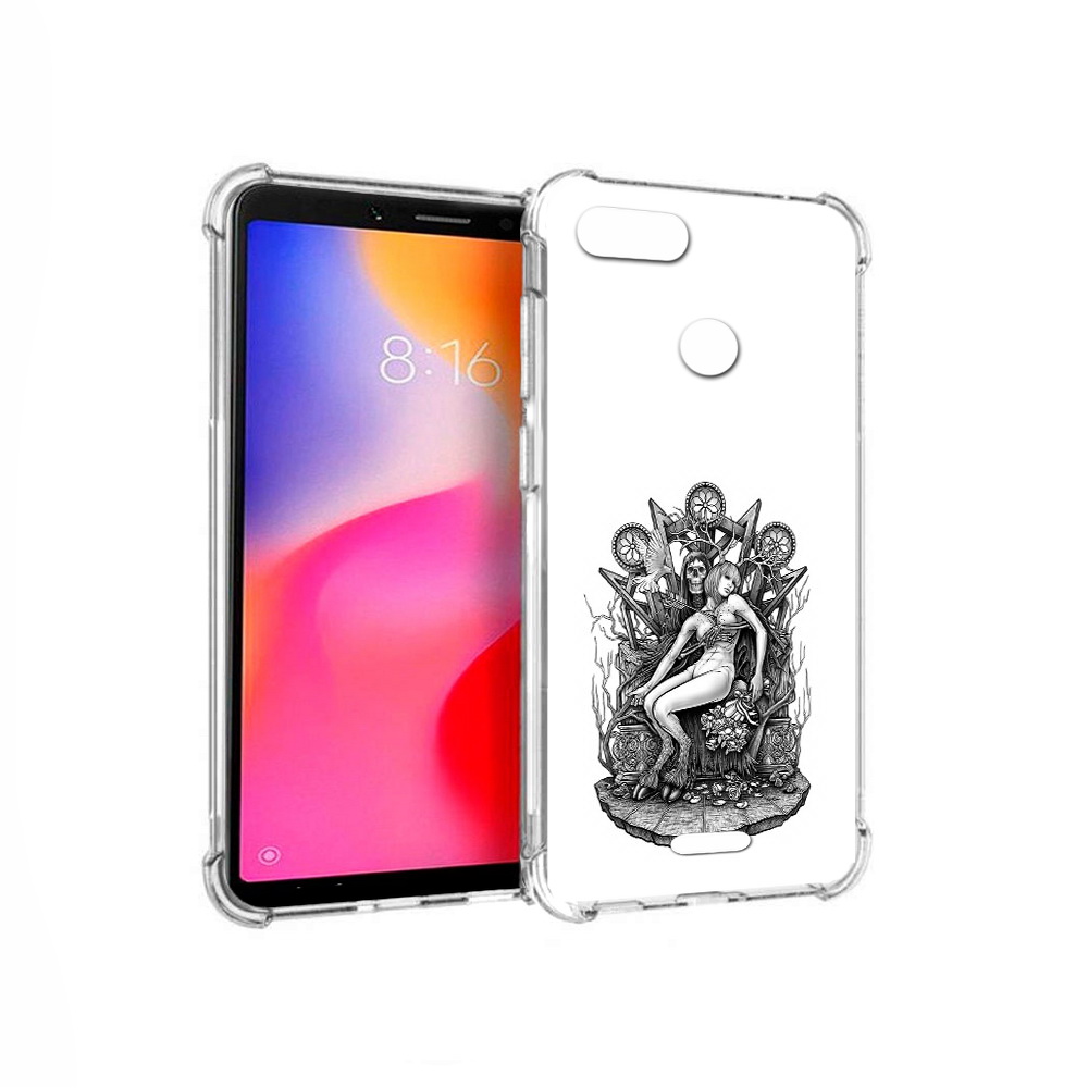 

Чехол MyPads Tocco для Xiaomi Redmi 6 девушка на троне (PT113762.304.309), Прозрачный, Tocco