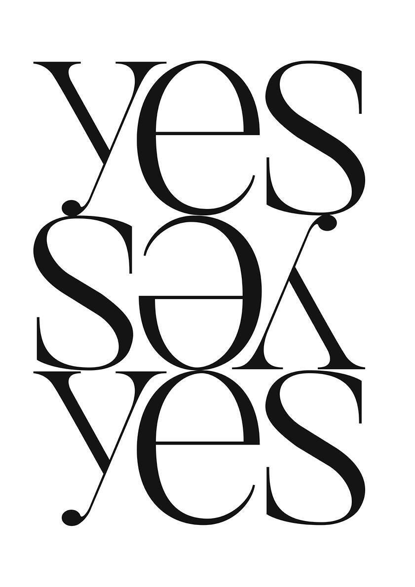 

Большой постер на стену Yes Yes Yes 60х90 см без рамы, SCANDIYESYESYES