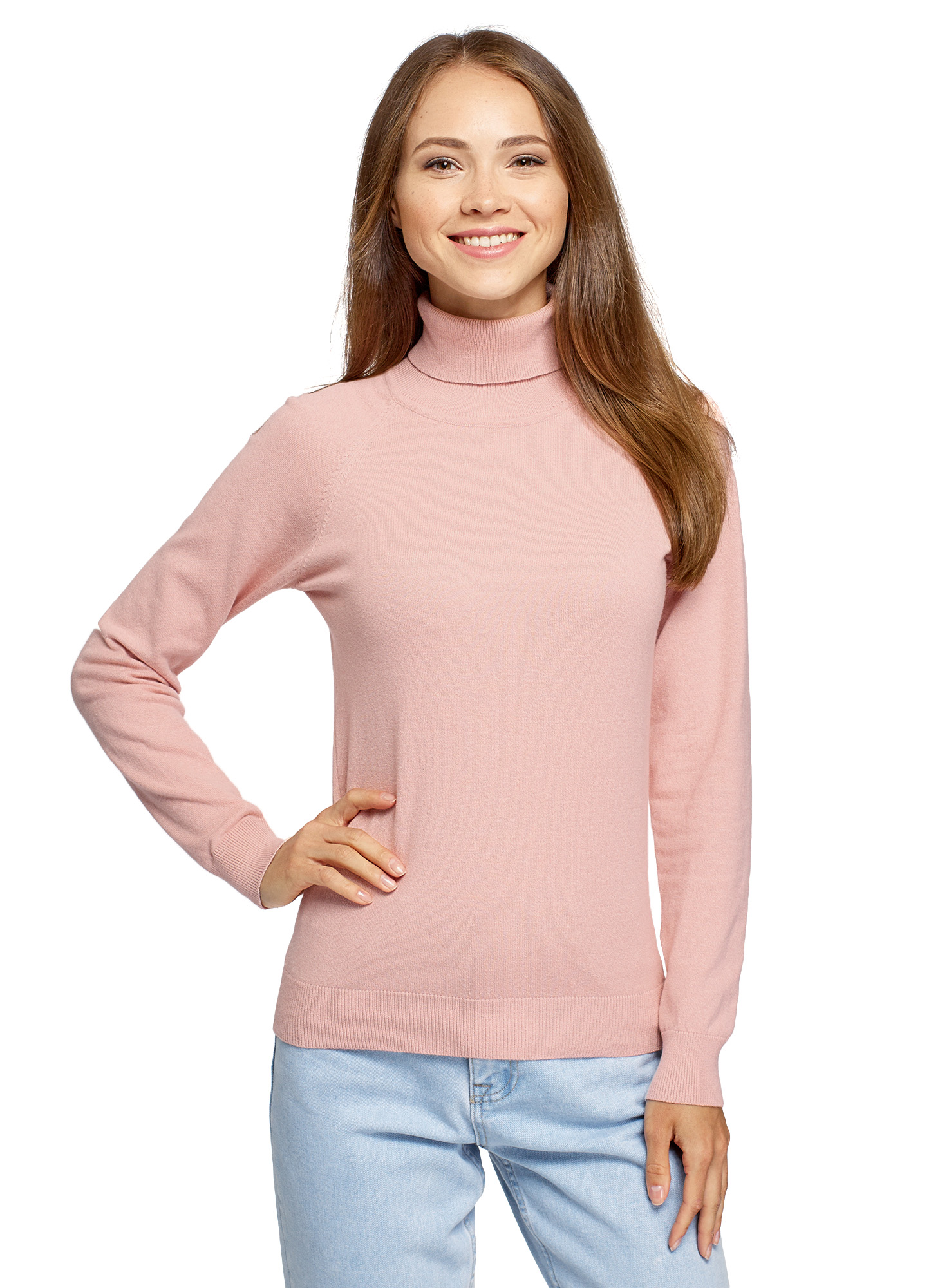 

Водолазка женская oodji 64412193B розовая XL, 64412193B