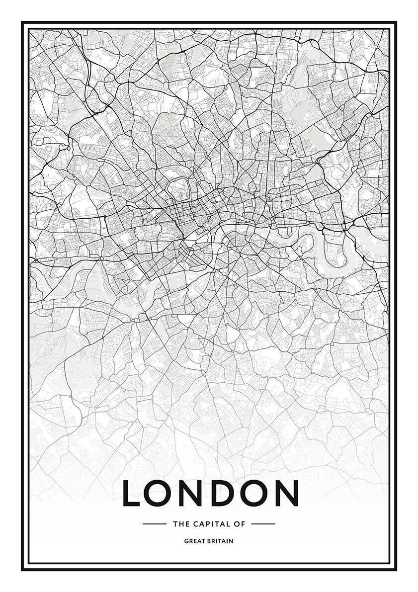 

Большой постер на стену London 50х70 см без рамы, SCANDILONDON