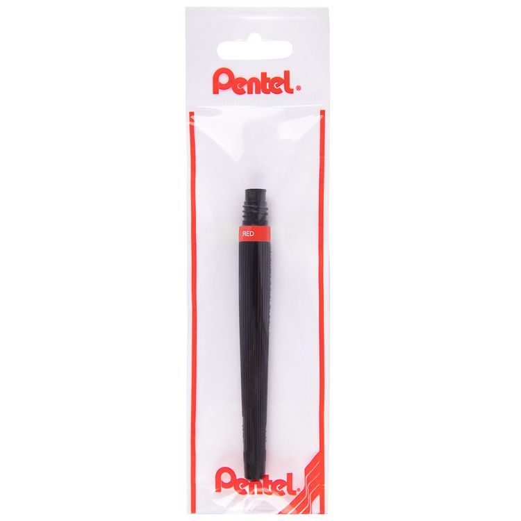 Сменный картридж для кисти с краской Pentel Colour Brush GFL, цвет: красный