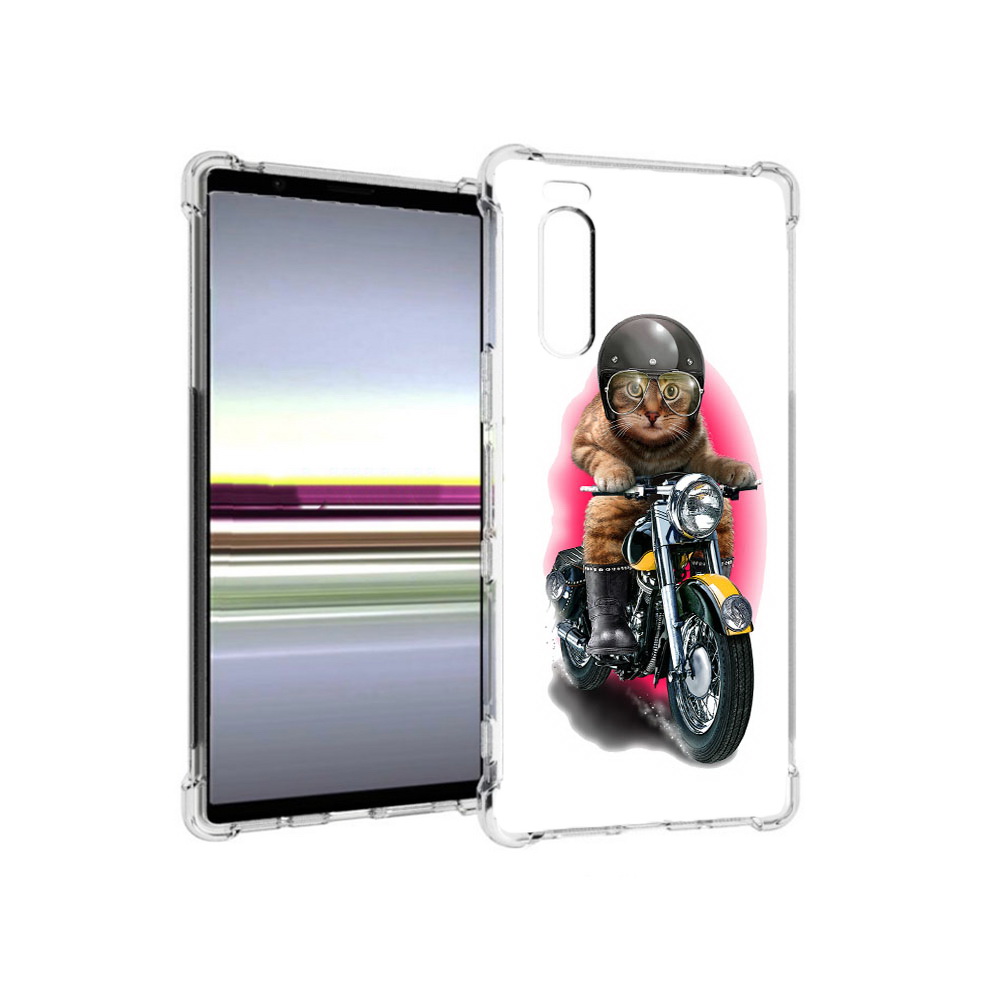 

Чехол MyPads Tocco для Sony Xperia 5 мото-кот (PT139963.234.485), Прозрачный, Tocco