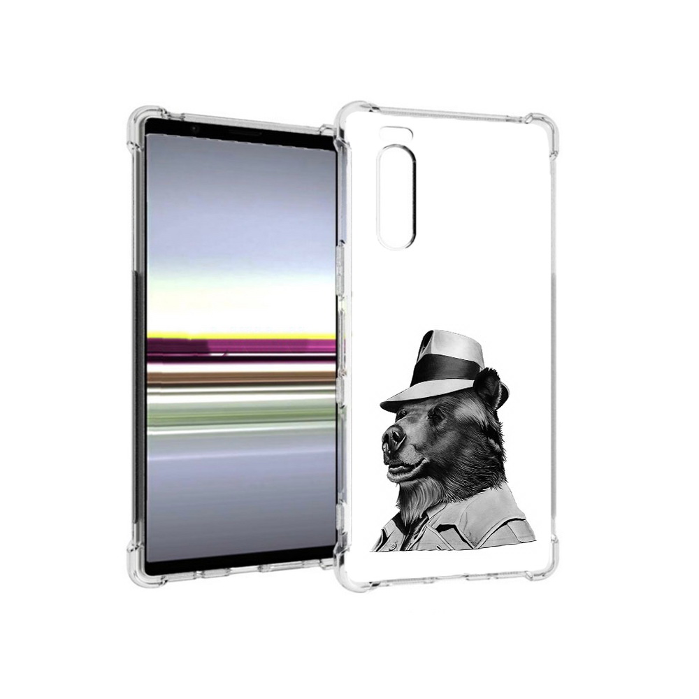 Чехол MyPads Tocco для Sony Xperia 5 медведь в шляпе (PT139963.234.465)