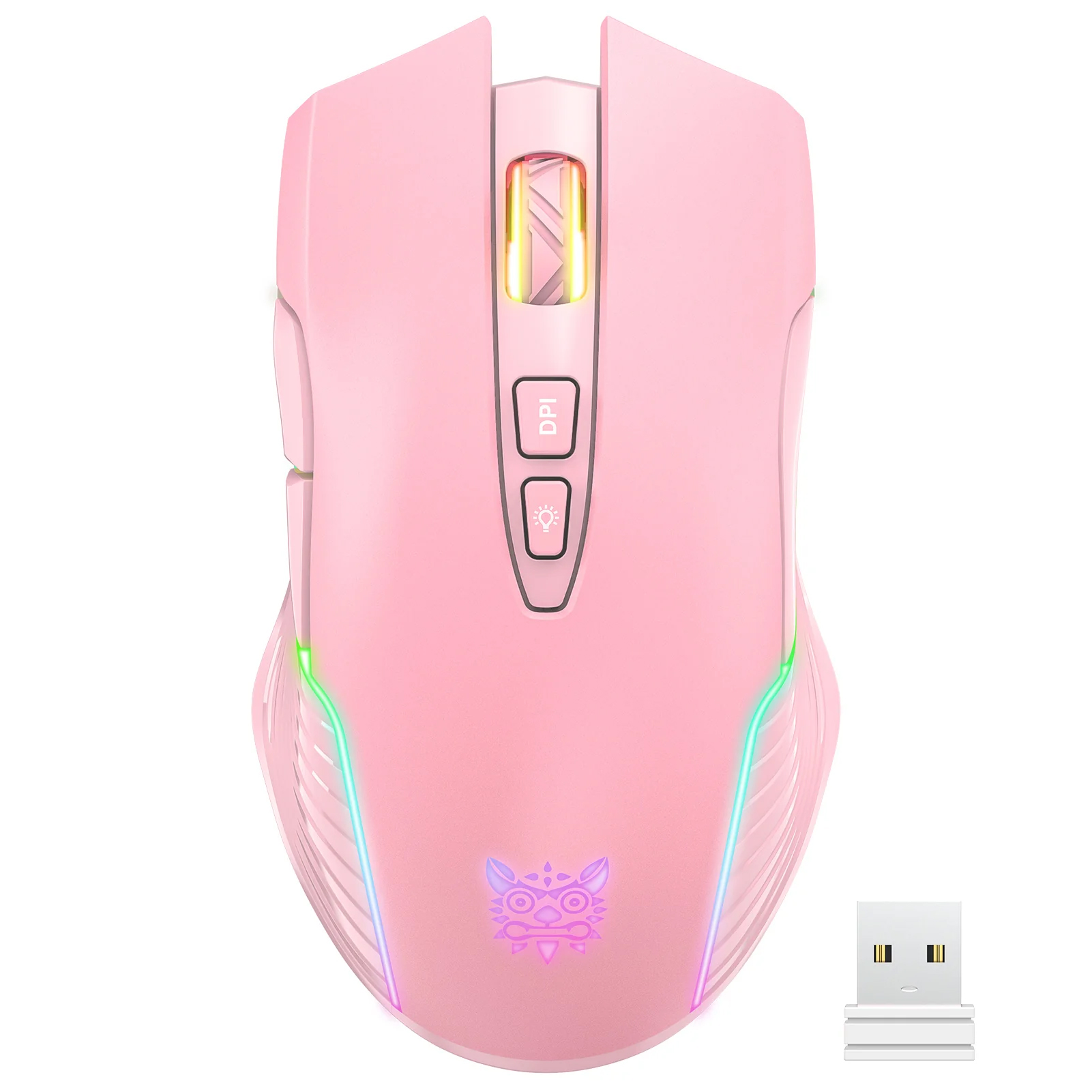 Беспроводная игровая мышь Onikuma CW905 Wireless розовый
