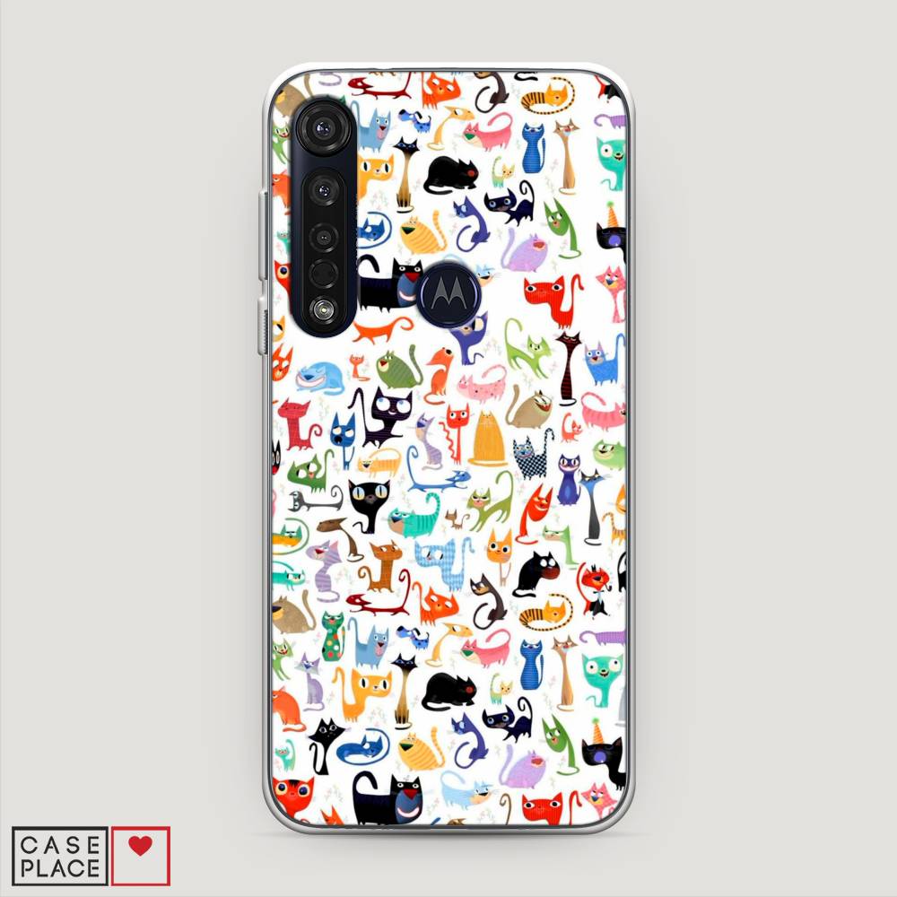 

Чехол на Motorola Moto G8 Plus "Цветные коты", Разноцветный, 241450-1